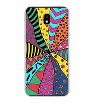 PrintiFy Samsung Galaxy J5 Pro ile Uyumlu 1mm Slim Fit Retro Colors 4 Baskılı Şeffaf  Kılıf