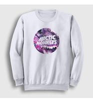 Presmono Unisex Beyaz Planet Arctic Monkeys Sweatshirt 293450tt