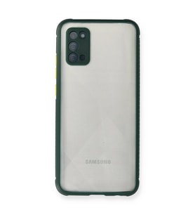 Samsung Galaxy A02s Kılıf Miami Şeffaf Silikon - Koyu Yeşil