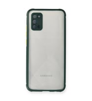 Samsung Galaxy A02s Kılıf Miami Şeffaf Silikon - Koyu Yeşil