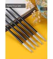 5’li Set Pasta Fırçası Silikon Yağlı Boya Fırçası İnce Uçlu Fırça Yüz Boyası Fırçası El İşi Fırça