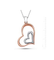 Bella Gloria Pırlanta Rose 'Kalbimiz Bir' Kolye (GK00135)