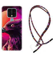Tecno Camon 16 18P Pova Kılıf Boyun Asklı Rasta Silikon Red Eagle 1752