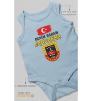 Benim Babam Jandarma Sıfır Kol Bebek Zıbını %100 Pamuk