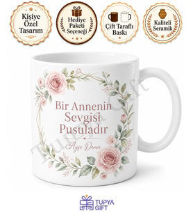 Süper Anne Yazılı Kişiye Özel Baskılı Kupa Bardak Anneler Günü Hediye