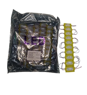 100 Adet 12 Volt 1.2 Watt Dar Açılı Tek Lensli Amber Sarı Led Modül IP65 1 Paket
