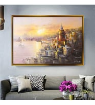 Altın Çerçeveli dekoratif tablo l1287 (Gold)