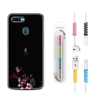 Oppo A5S A15 A16 A54 A55 A73 A74 Kılıf Kablo Koruma Spiral Silikon Love 1629