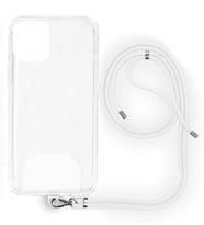 Apple iPhone 7 Plus İp Askılı Şeffaf Silikon Kılıf Beyaz