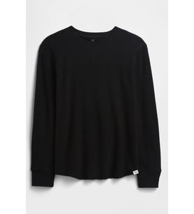 Gap V-Ls Thermal Çocuk Tişört (Siyah)