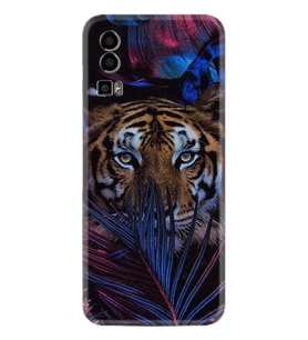 General Mobile GM 23 Kılıf Resimli Desenli Baskılı Silikon Flowers Tiger 1319