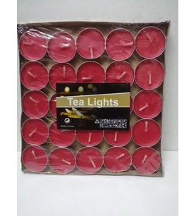 Mum Tea lights  50ad  kırmızı