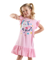 Unicorn Magic Kız Çocuk Pembe Elbise