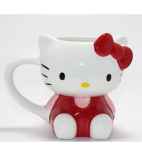 3D Hello Kitty Tasarımı Porselen Kupa Bardak