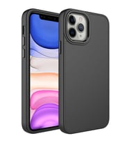 Uyumlu Model Apple iPhone 12 Pro Max Kılıf Metal Çerçeve Lansman Silikon Kapak (Siyah)