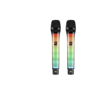 Profesyonel Kablosuz Uhf 2 Mikrofonlu Set Rgb - Siyah WX-82