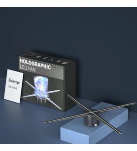 3D Hologram Logo ve Ürün Görüntüleme Projektörü 50cm Wifi APP Kontrol Led