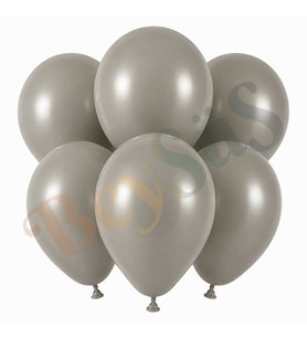 Taş Renk Lateks Retro Balon (30 cm) - 6 Adet