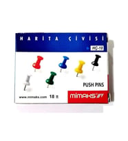 Harita Çivisi Pano İğnesi Mimaks Renkli Harita Çivisi 1 Paket (Karışık)