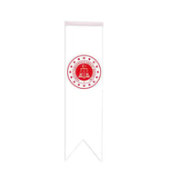 Masa Üstü Kırlangıç Adalet Bakanlığı Bayrağı - 8x30cm Çift Taraflı Saten Kumaş