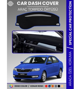 SKODA RAPİD (2013-2017) Torpido Örtüsü Ön Göğüs Halı Torpido Koruma Tam Uyum Kaymaz UV Koruma