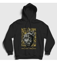 Presmono Unisex Siyah Biggie Smalls Tupac Shakur Kapüşonlu Sweatshirt 45725tt