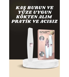 Kulak Burun ve Yüz Epilasyon Aleti ve Yüz Masaj Aleti İkili Cilt Bakım Seti
