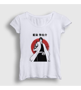 Presmono Kadın Beyaz Aizen V2 Anime Bleach T-Shirt 126952tt