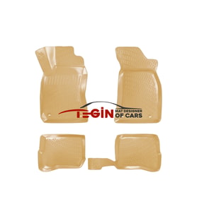 Skoda Super B 2001-2008 3D Havuzlu Paspas Bej (Çok Renkli)