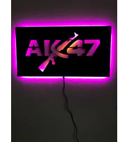 Ak-47 Led Işıklı Tablo
