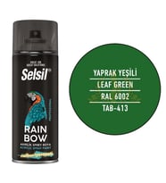 Selsil Rainbow Akrilik Sprey Boya YAPRAK YEŞİL 400 ml. - RAL6002