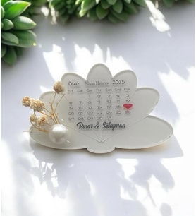 Söz Nişan Düğün Hediyesi Lotus Şeffaf Pleksi Magnet (10 Adet) sfflts5