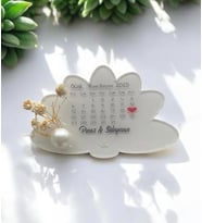 Söz Nişan Düğün Hediyesi Lotus Şeffaf Pleksi Magnet (10 Adet) sfflts5