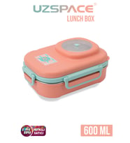 Uzspace 600 ML Çorba Kaseli-Çelik Kaşık Çatallı Paslanmaz Çelik Bento Lunch Box Yeni Nesil Sefer Tası-FFLBOX8021600 (Turuncu)