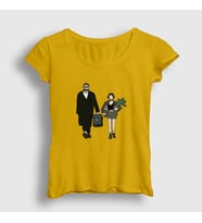 Presmono Kadın Sarı Walk Film Leon T-Shirt 247513tt (Sarı)