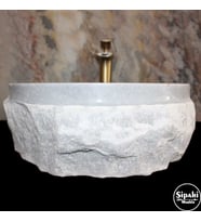 Gri Mermer Dışı Patlatma Dizayn Lavabo
