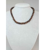 Bronzit Taşı Kolye 8mm (Klipsli)