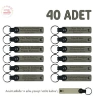Kül Gri & Sütlü Kahve, Otomotiv Sektöründeki İşletmeler İçin 40' lı Anahtarık Set, Müşterilere Özel