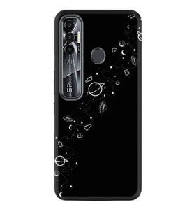 Tecno Spark 7 Pro Kılıf Silikon Desen Özel Seri Planet 1620