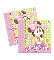 Minnie İlk Yaşım Kağıt Peçete 33x33cm pk:16-