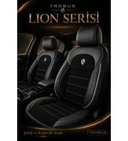VW Caddy 2004-2014 Uyumlu Lion Serisi 2+1 Ticari Tay Tüyü Siyah Beyaz Koltuk Kılıfı