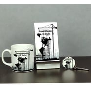 İnşaat Mühendisine Hediye Üçlü Set (Kupa + Telefon Standı + Anahtarlık) 001