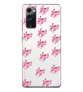 Samsung Galaxy S20 FE Uyumlu Pink Panter Tasarımlı Şeffaf Telefon Kılıfı