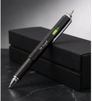 Kişiye Özel Çok Fonksiyonlu Touchpen Hediyelik Mimar / Mühendis Kalemi - Cetvelli, Tornavidalı, Su Terazili
