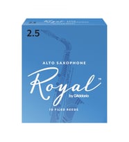 D'Addario RJB1025 Royal Alto Saksafon Kamışı No: 2.5 (Orta Seviye/Eğitim) - 10'lu Paket  Fransız Kesim (Filed), Esnek Ton ve Dengeli Performans