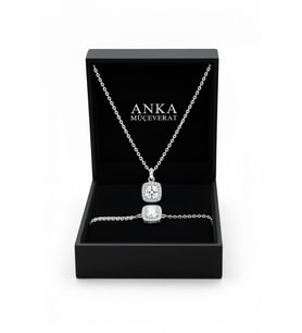 Işıklı Kutuda 925 Ayar Gümüş Baget Set