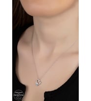 SWAROVSKİ CRYSTAL KALP  925 AYAR GÜMÜŞ KOLYE