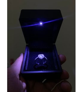 Kalpli 925ayar Gümüş Yüzük ve Işıklı Kutu