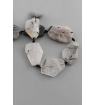 Rutil Kuvars Doğal Taş Yassı Amorf Kesim 26x38mm Dizi