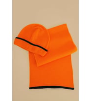 Chuba Çocuk Selanik Örgü Atkı Bere Takımı 7-9 & 10-12 Yaş Oranj CHKIDS106
